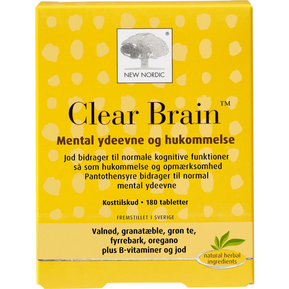 New Nordic Clear Brain 180 tabl. - 2 for 759,-