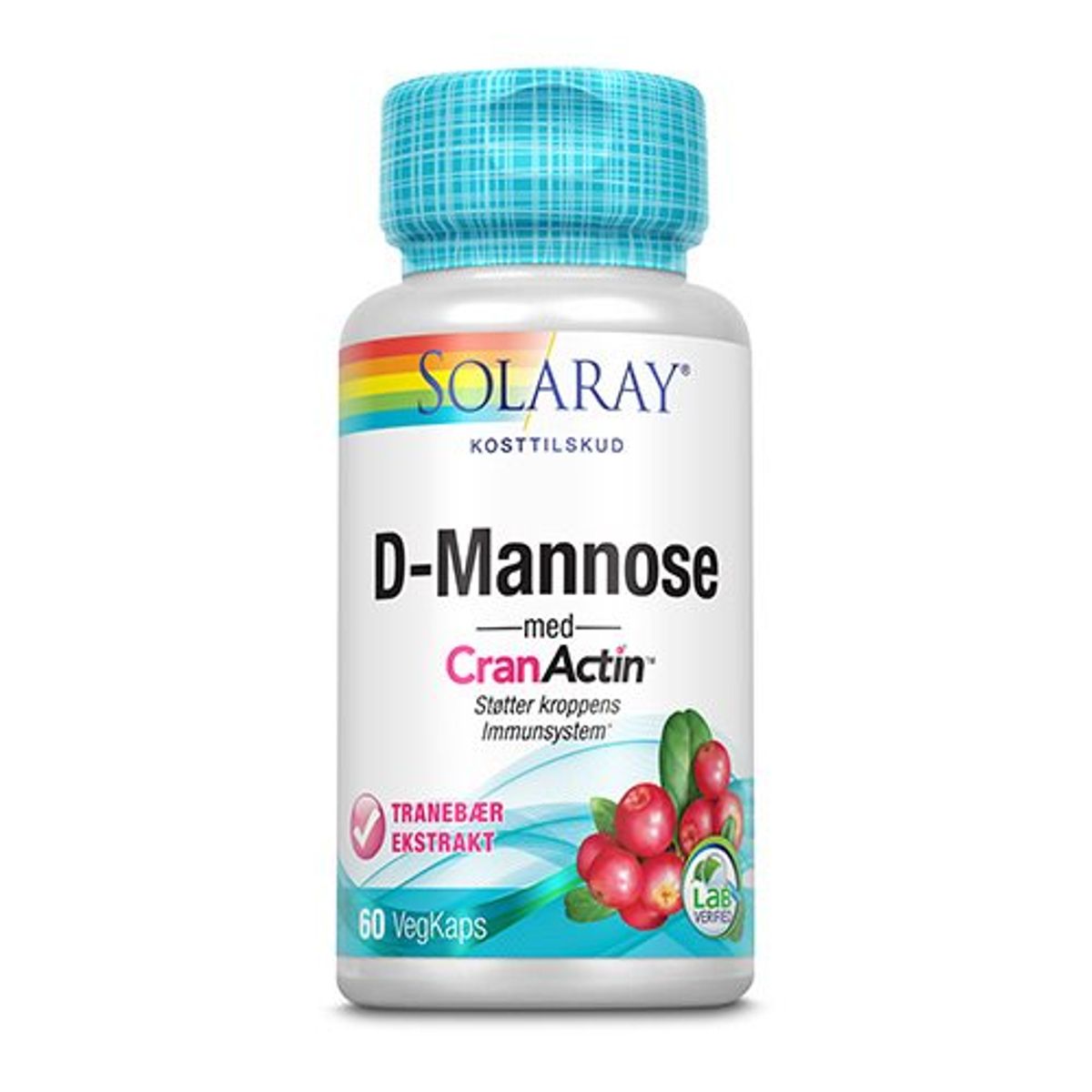 Solaray D-Mannose m. Cranactin 60 kapsler