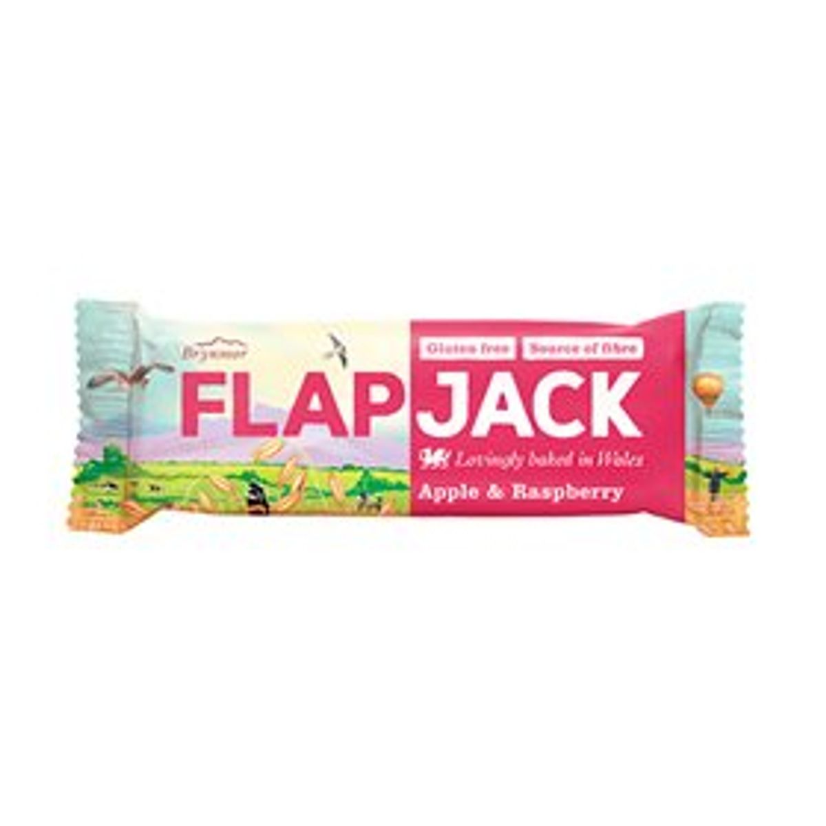 Flapjack æble og hindbær 80g.