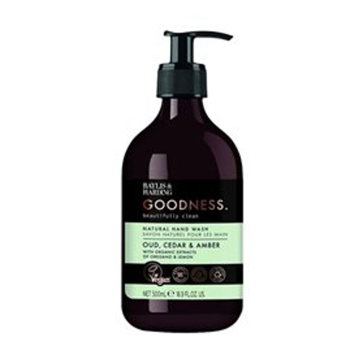 Hand Wash oud, cedar & amber Baylis & Harding Goodness &bull; 500ml.