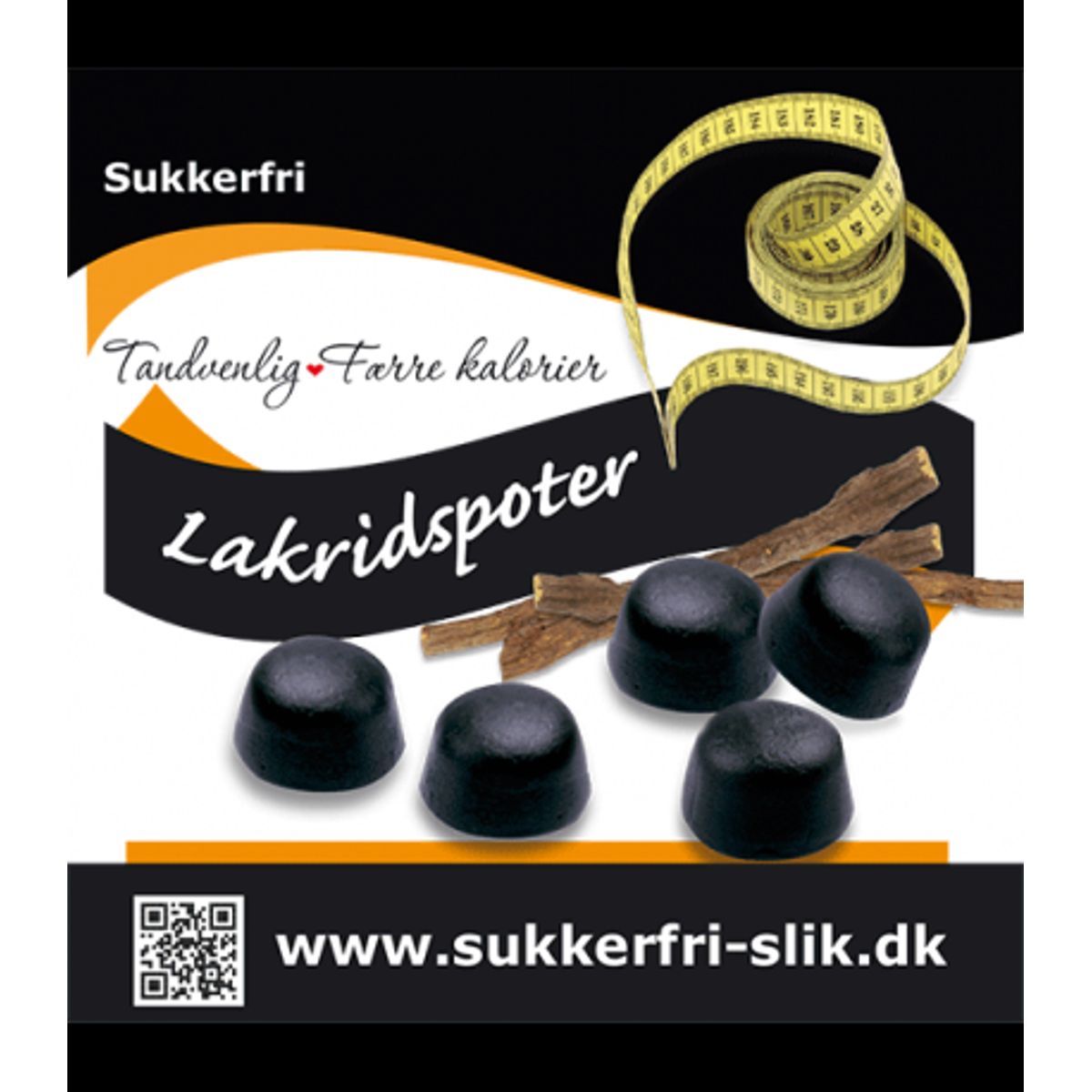 Sukkerfri lakridspoter 80 g