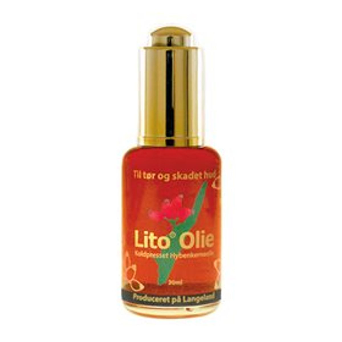 Lito hybenkerneolie med duft af citrongræs - 30 ML.