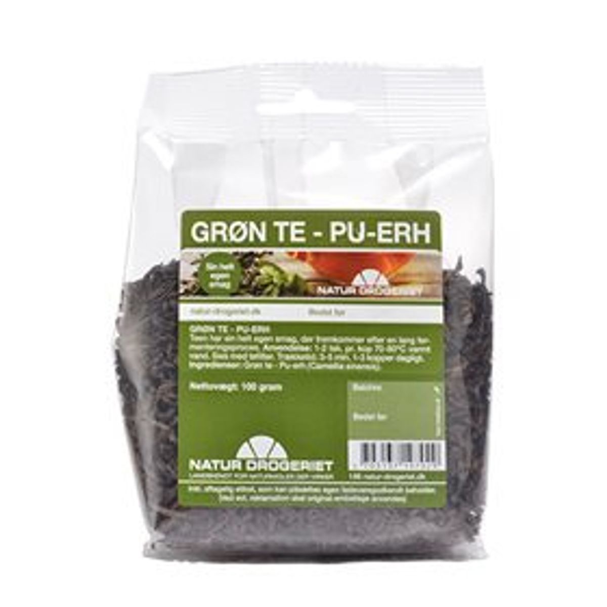 ND Grøn Te Pu-erh te &bull; 100 g.