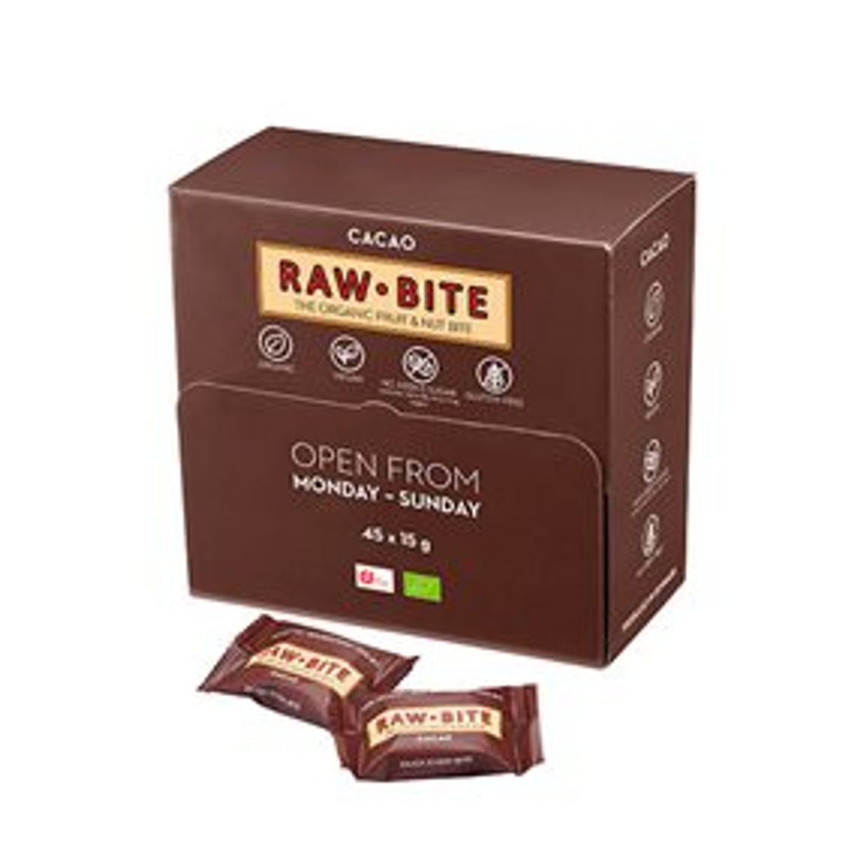 RAWBITE Officebox Cacao 45x15g Ø