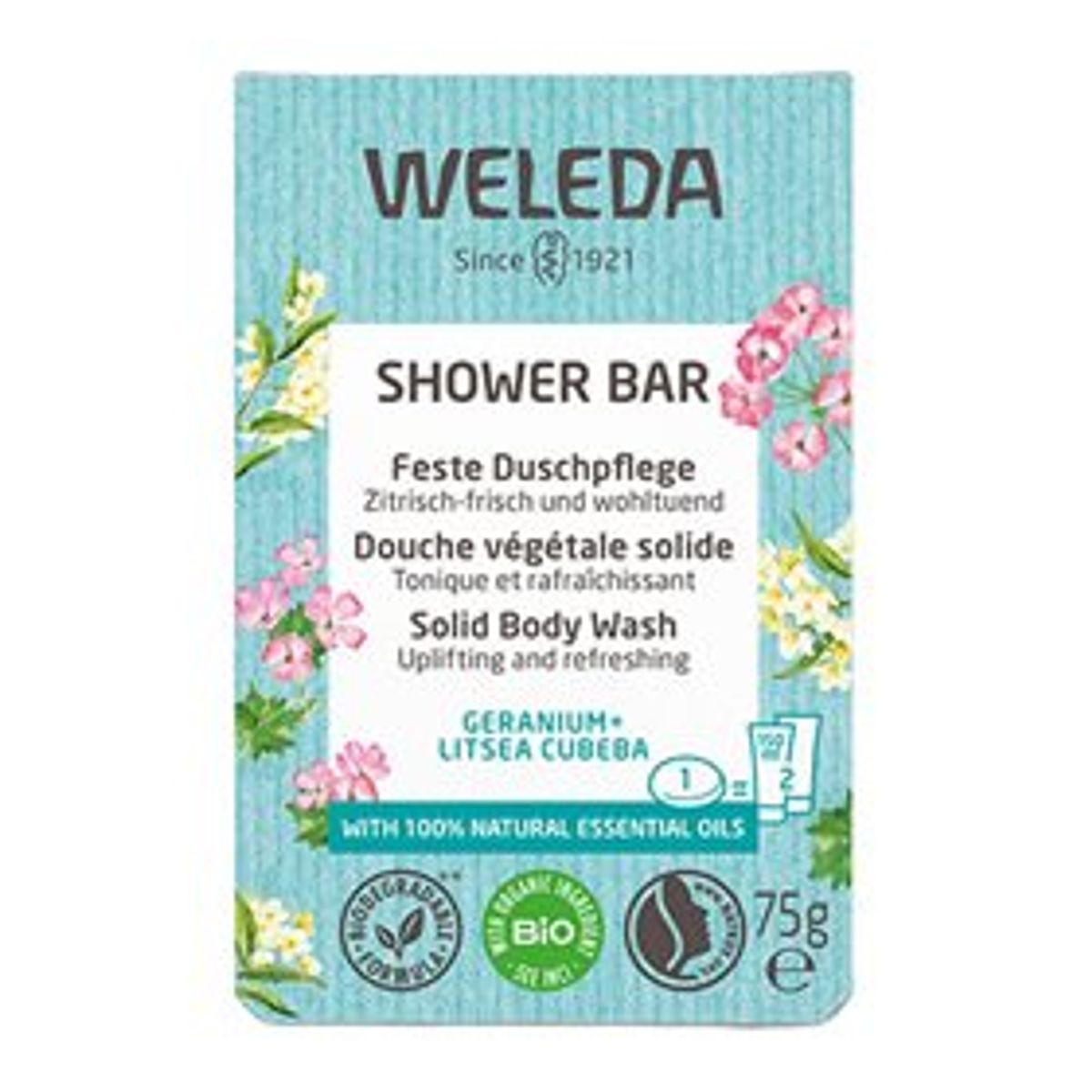 Weleda Shower Bar Geranium &bull; 75 g.