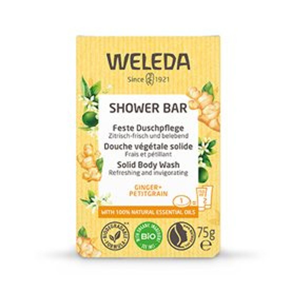 Weleda Shower Bar Ginger &bull; 75 g.