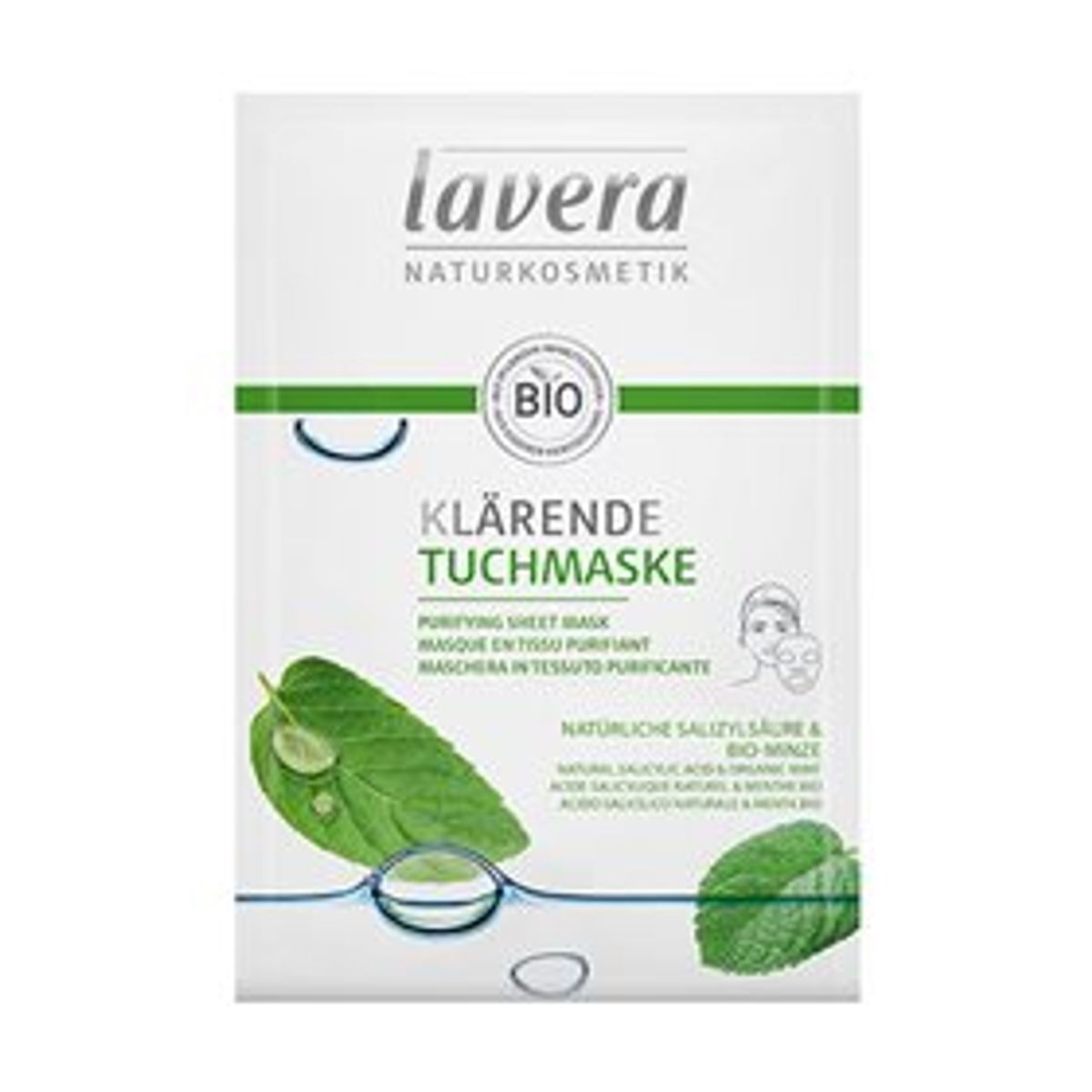 Lavera Sheet Mask Purifying m. mint &bull; 1stk.