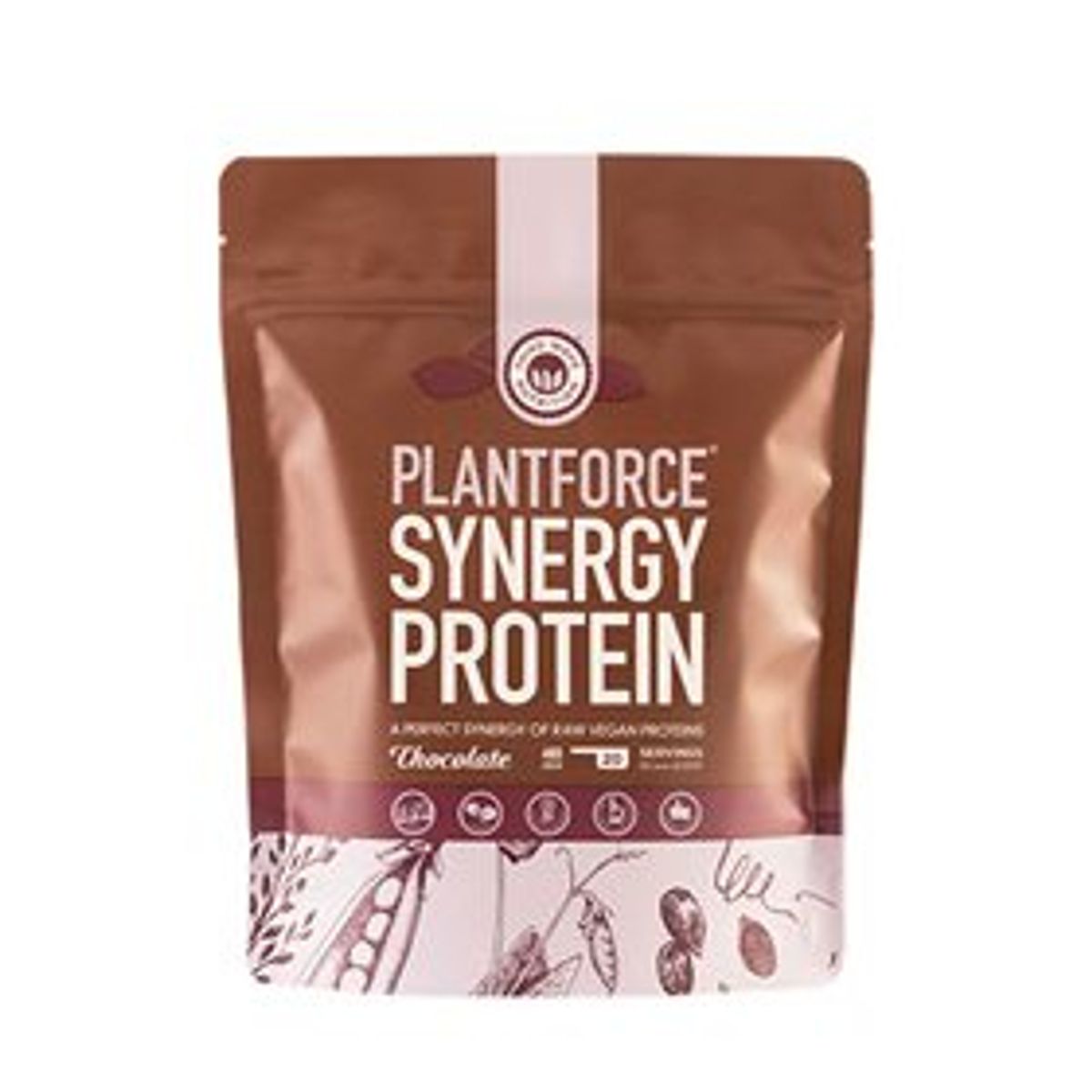 Plantforce Protein chokolade Synergy &bull; 400g.