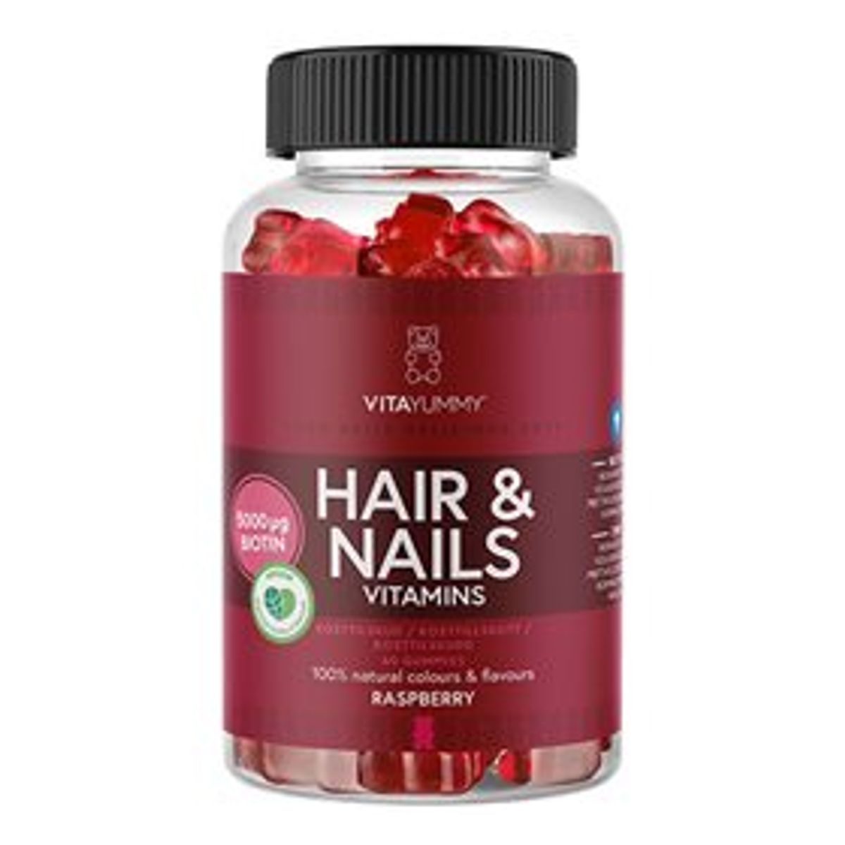 VitaYummy Hair & Nails Raspberry 60 gum.