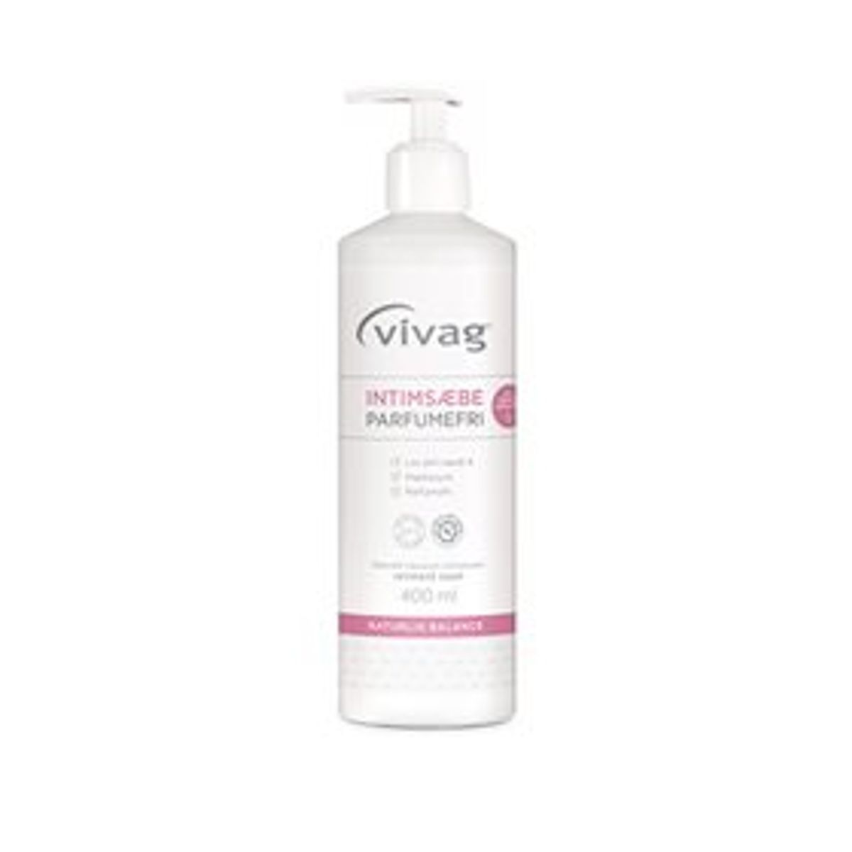 Vivag Intimsæbe Parfumefri 400 ml.