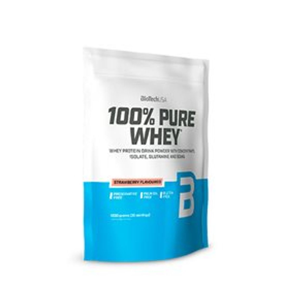 100% Pure Whey Protein pulver Strawberry 454 g