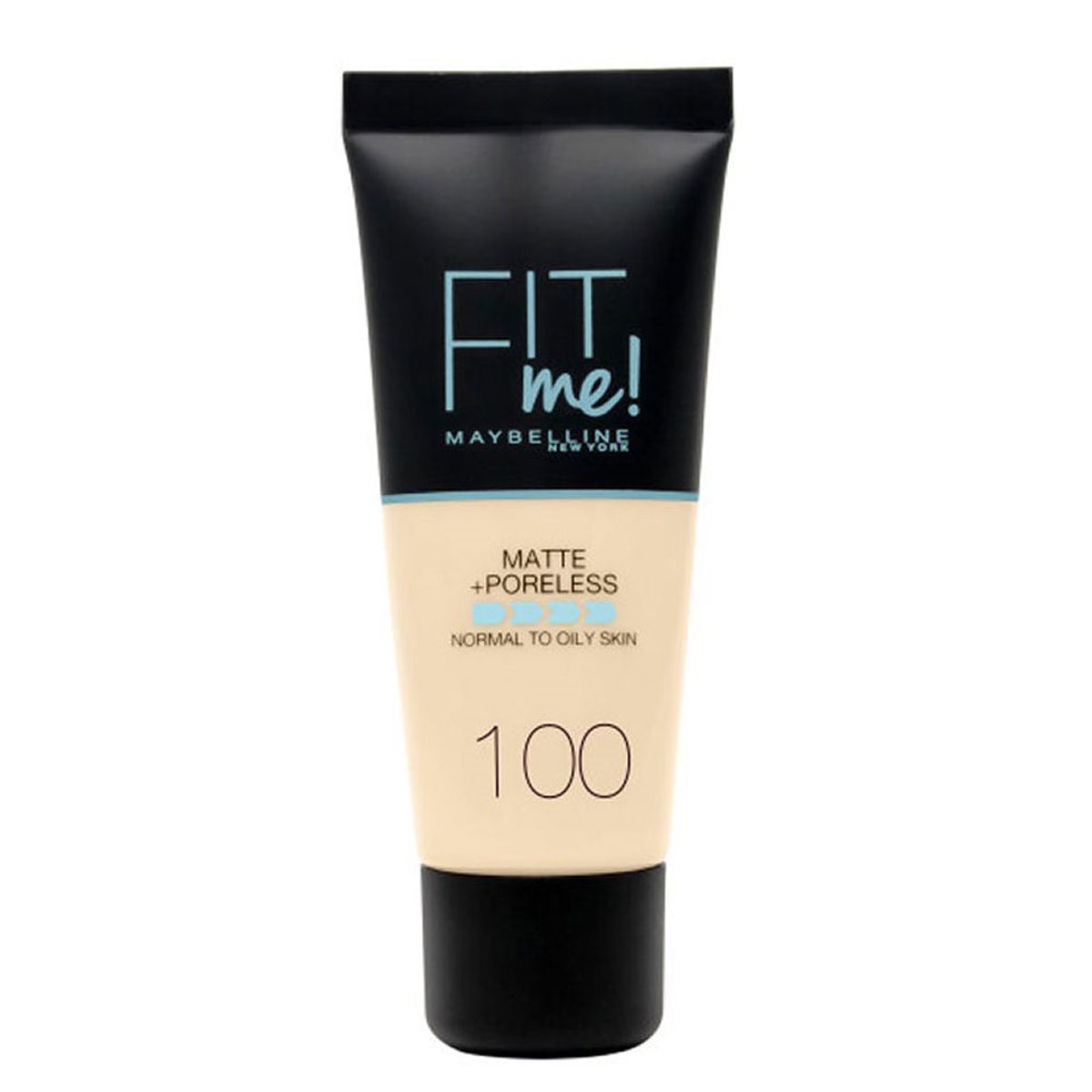 Maybelline new york fit me matte poreless normal to oily skin 100 warm ivory 30ml