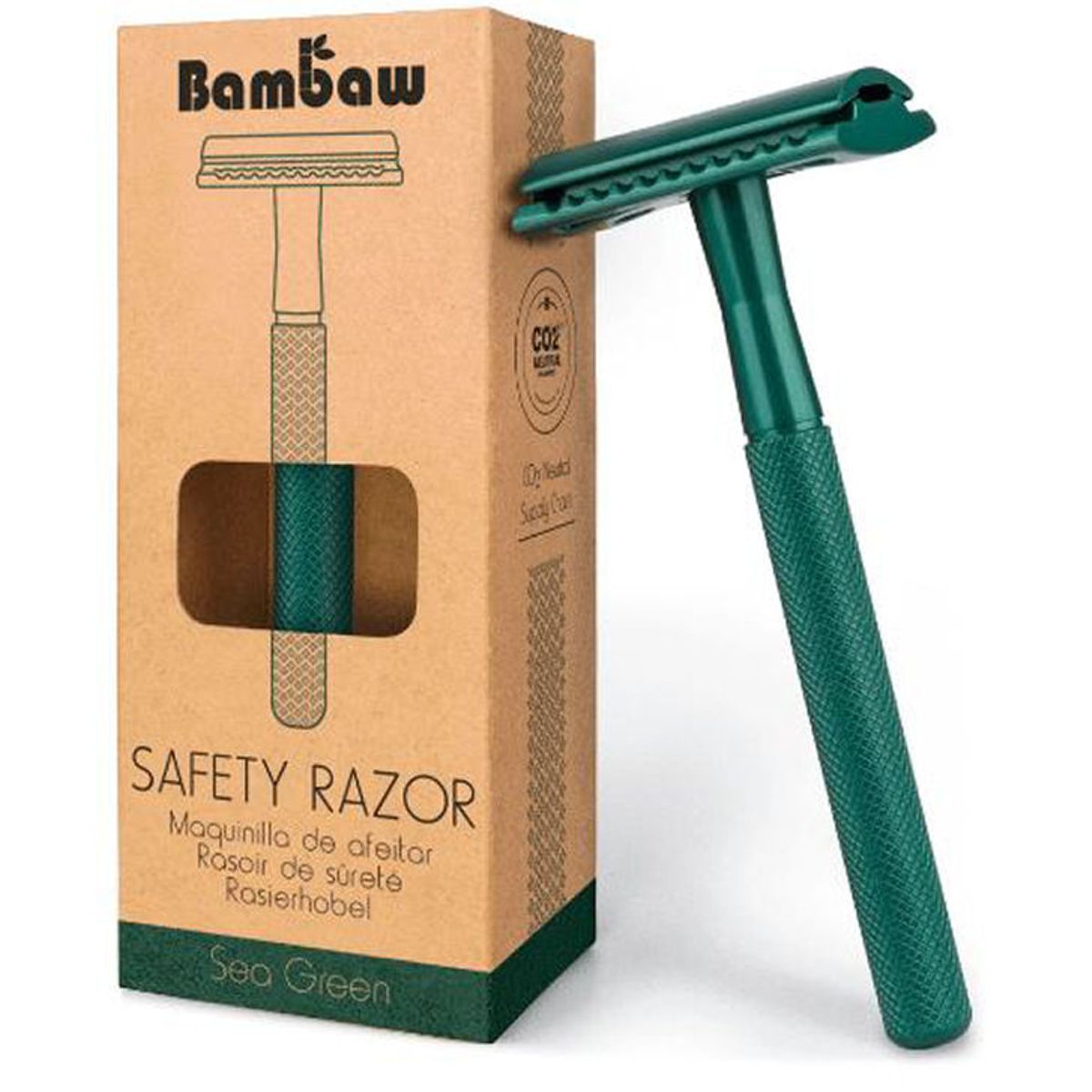 Bambaw safety razor deep sea green