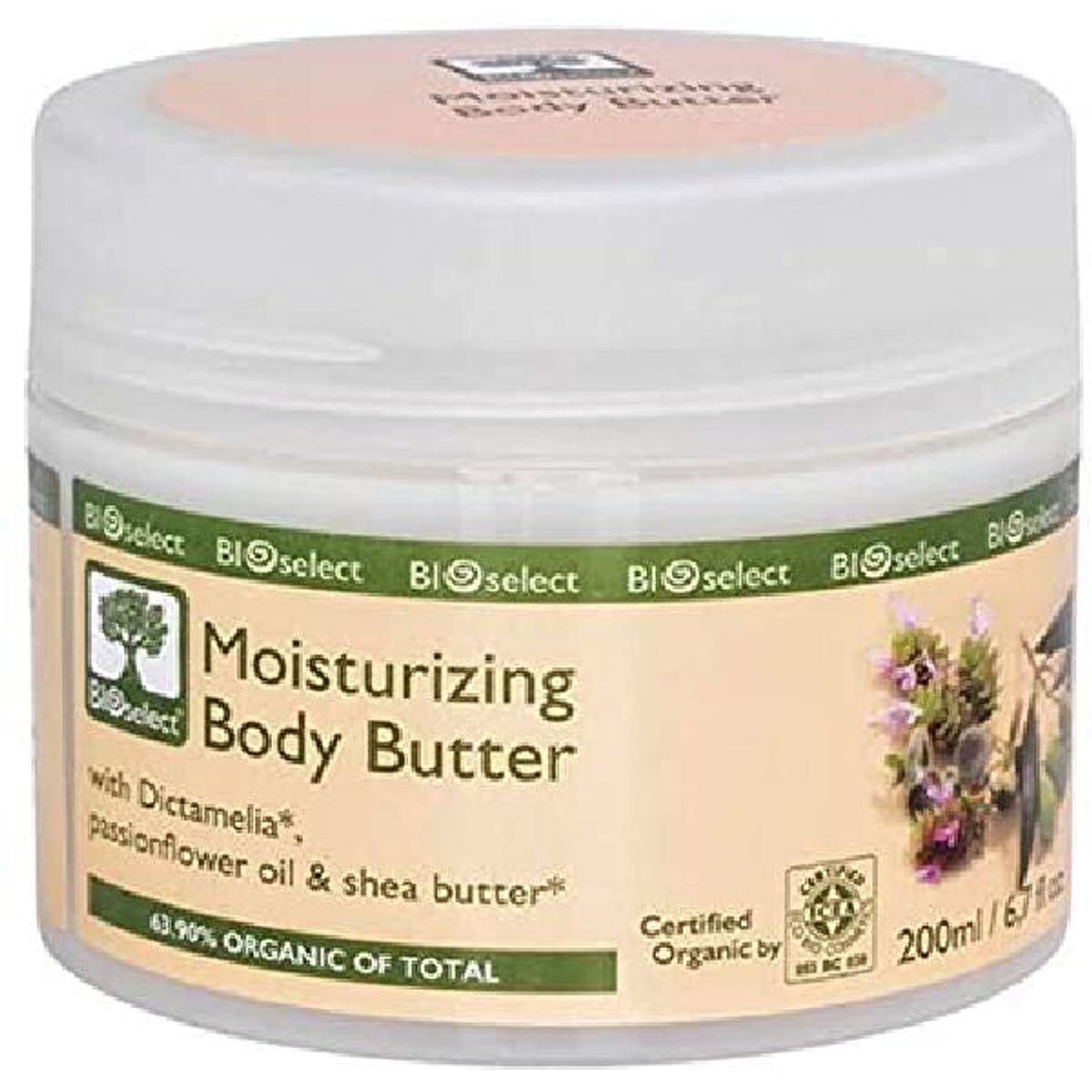 Bioselect moisturizing body butter with dictamelia 200ml