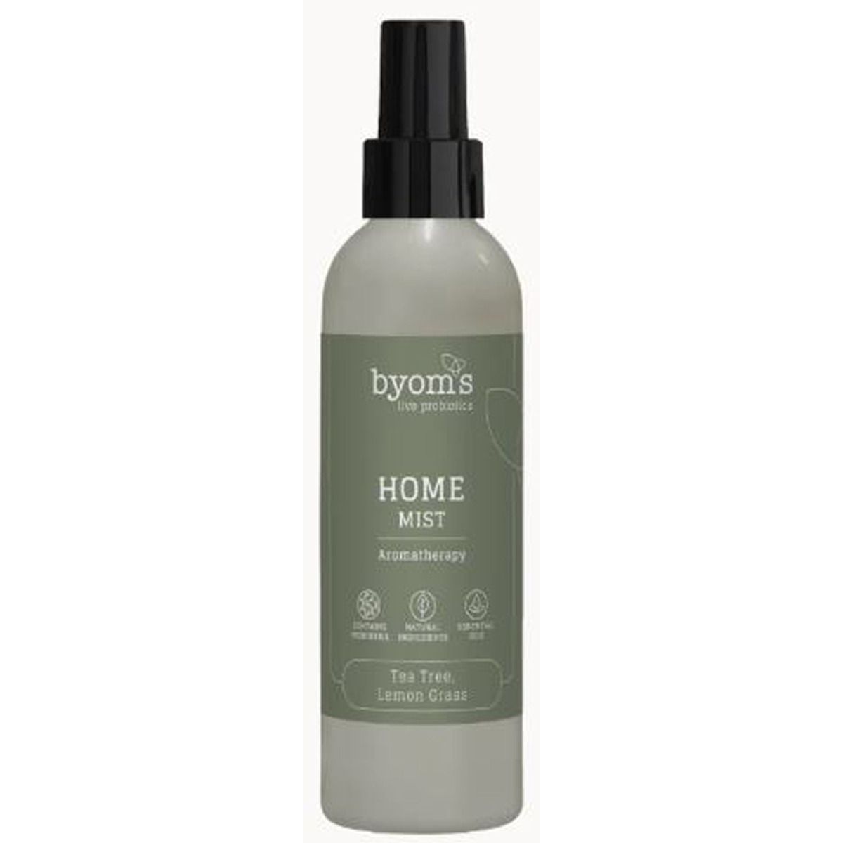 Byoms live probiotics home mist aromatherapy tea tree lemon grass 200ml