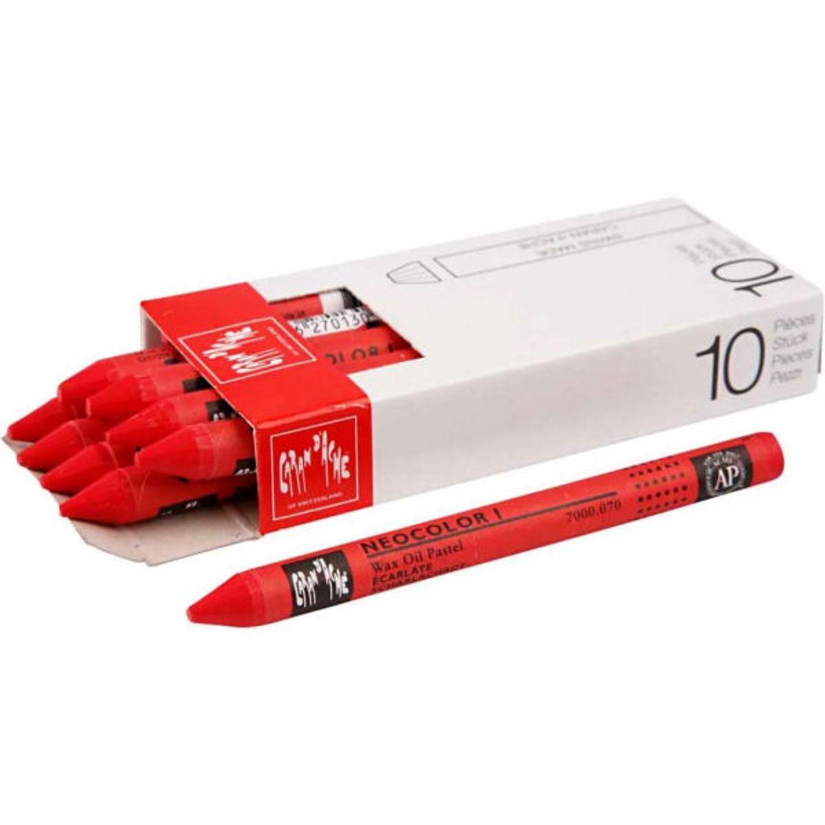 Caran d'ache genéve neocolor 1 scarlet 10 stk.