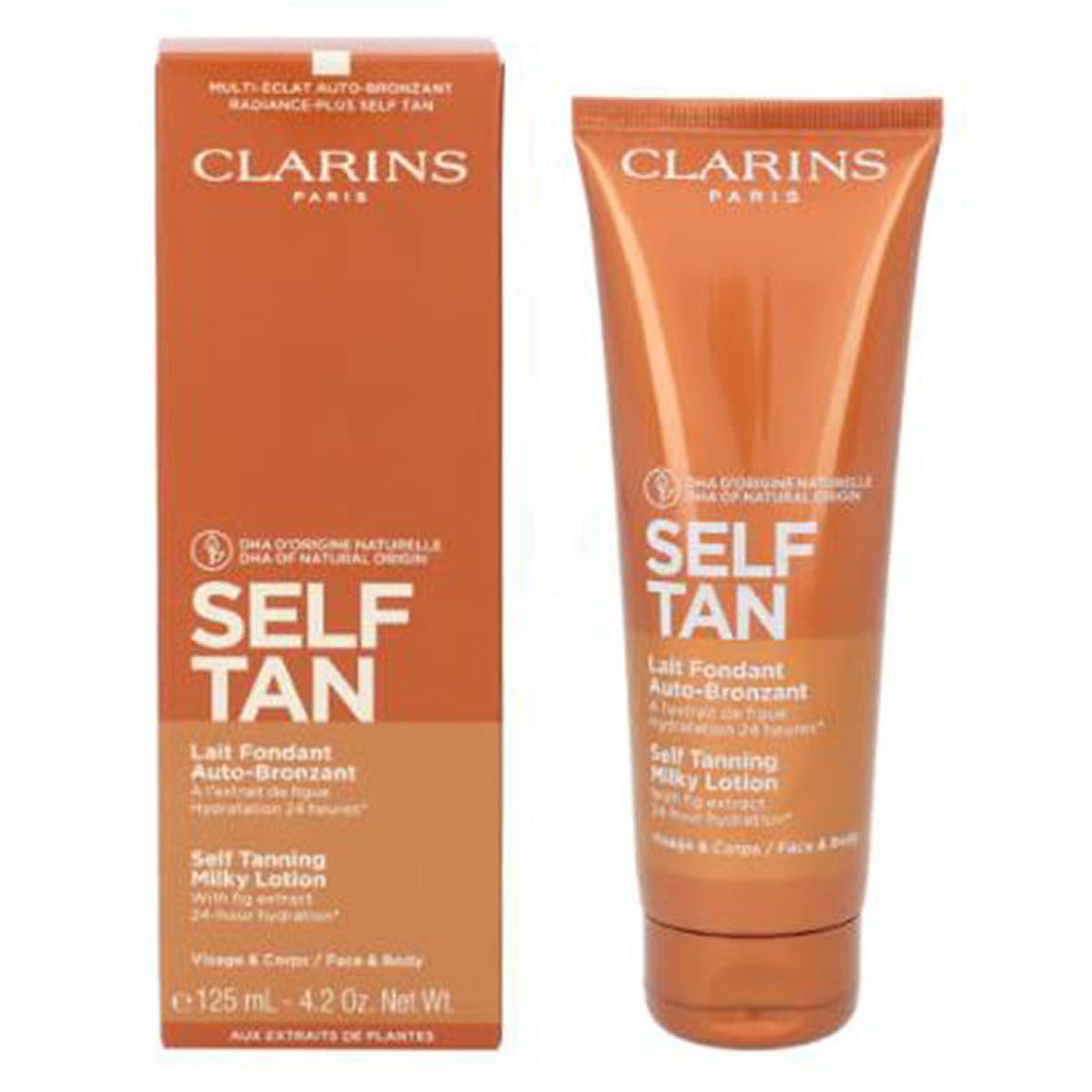 Clarins paris self tanning milky lotion with fig extract 125ml