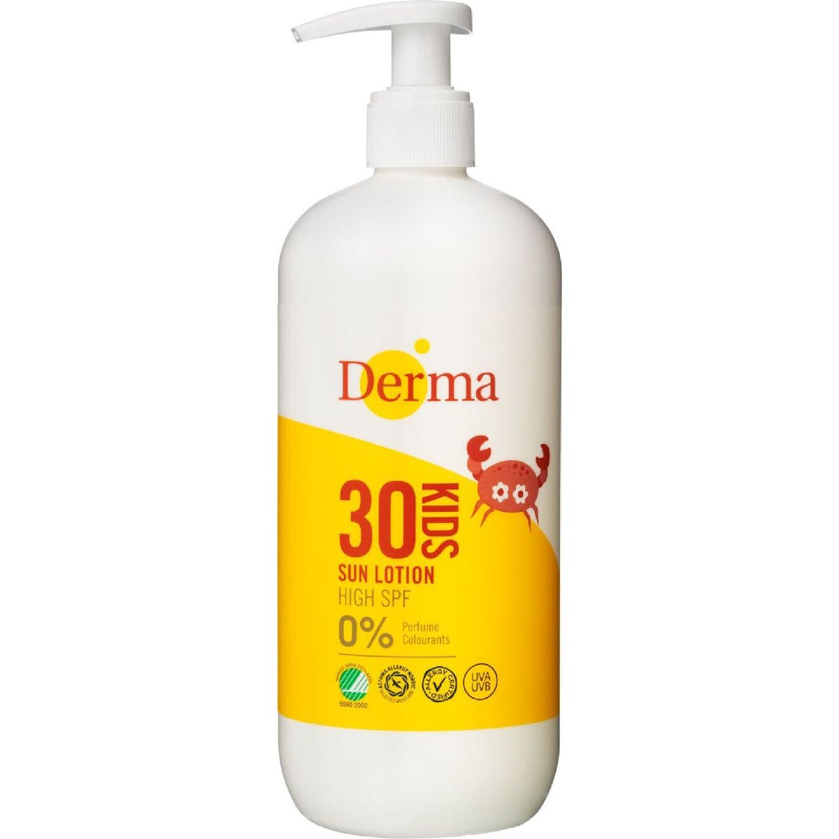 Derma kids sun lotion high SPF30 0% perfume 500ml