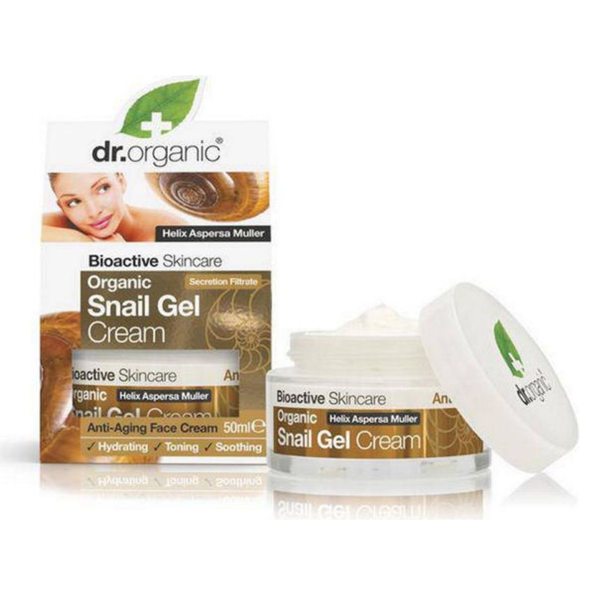 Dr. Organic bioactive skincare organic snail gel cream 50ml