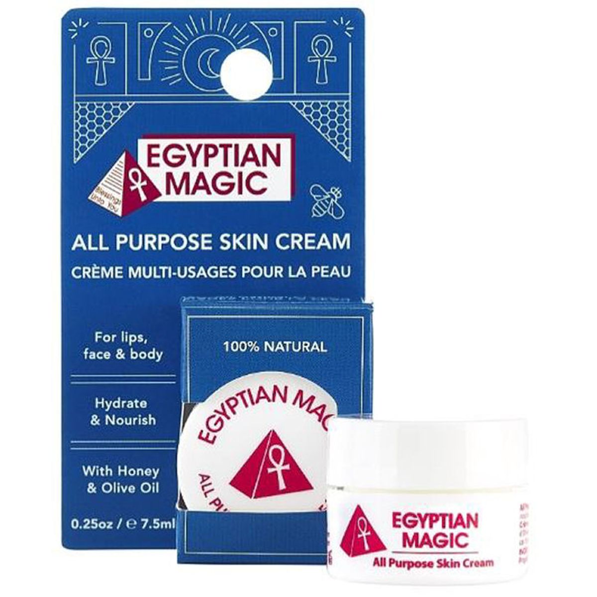 Egyptian magic all purpose skin cream for lips face & body with honey & olive oil 7.5ml