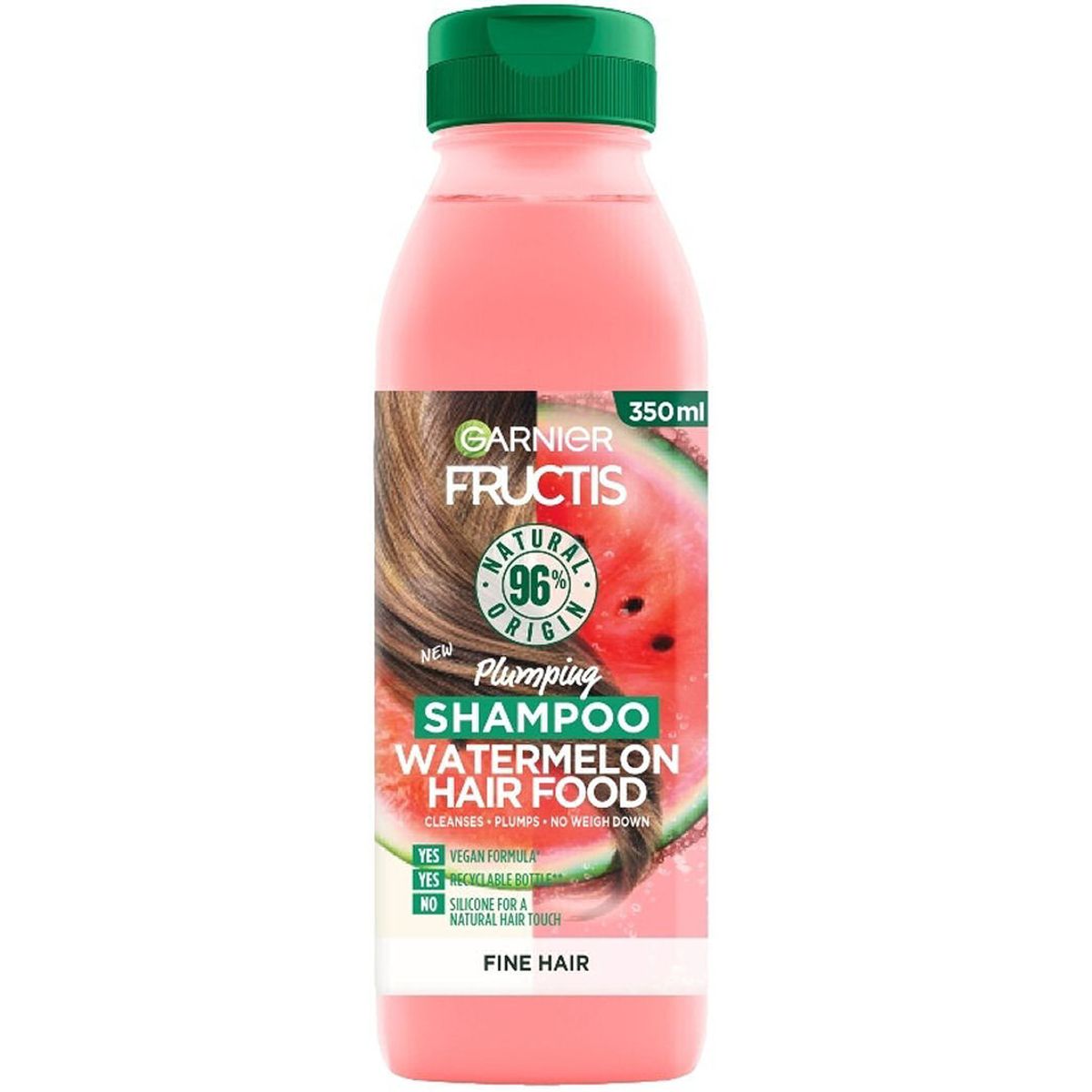 Garnier fructis plumping watermelon hair food shampoo fine hair 350ml