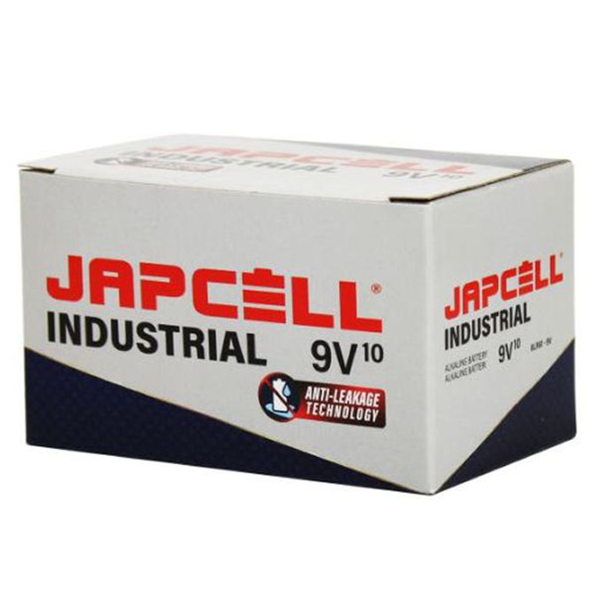 Japcell batteri industrial alkaline 9V 10 stk.