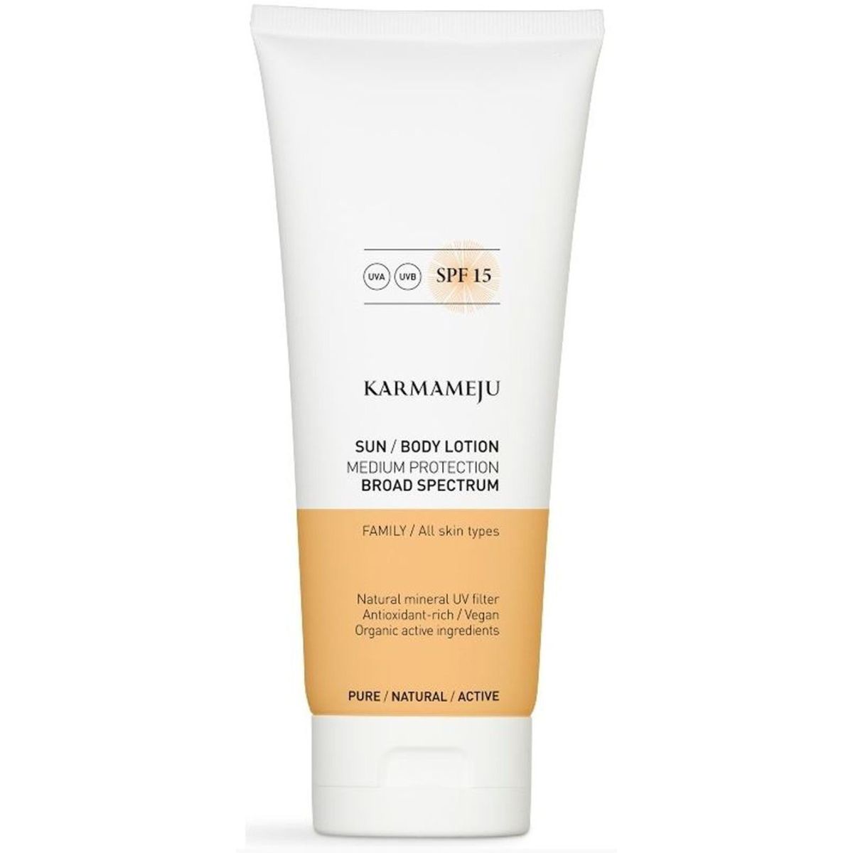 Karmameju sun body lotion SPF15 medium protection all skintypes 200ml