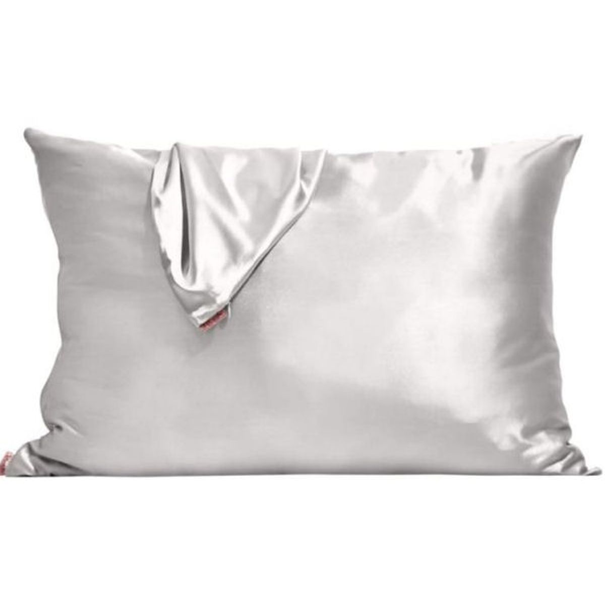 Kitsch standard satin pillowcase silver 26x19cm