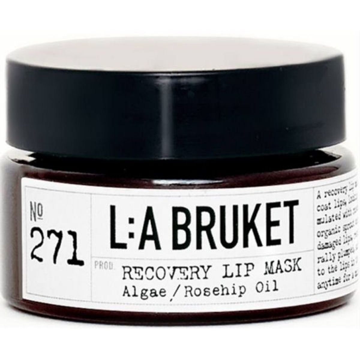 L:A bruket recovery lip mask no. 271 algea & rosehip oil 15g