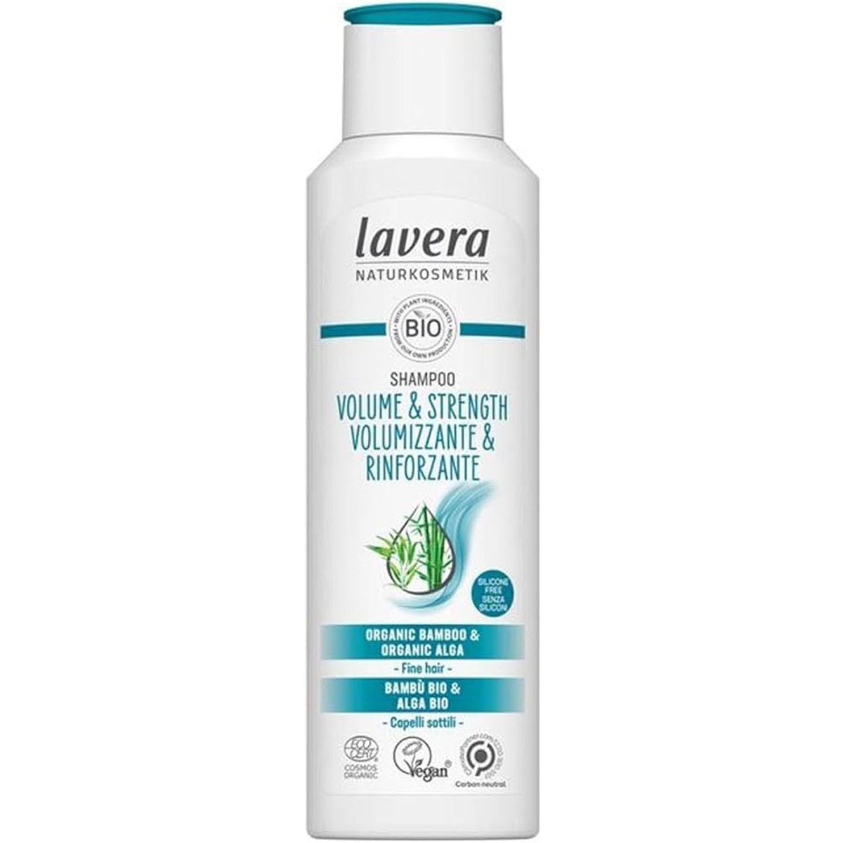 Lavera naturkosmetik volume & strength shampoo organic bamboo & organic alga fine hair 250ml