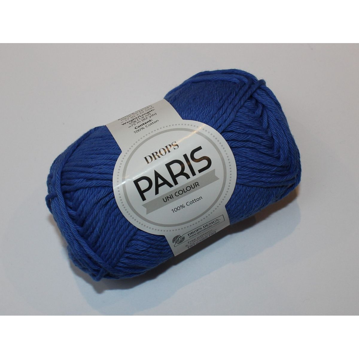 Drops Paris Uni Colour - Kongeblå farve 09, 50 gram