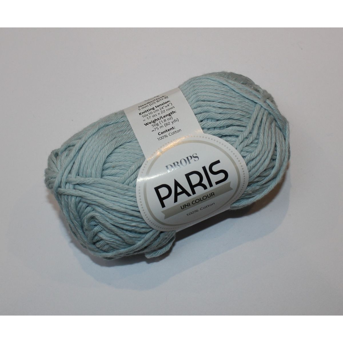 Drops Paris Uni Color - Isblå farve 29, 50 gram