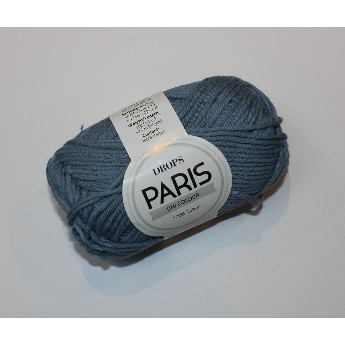 Drops Paris Uni Colour - Jeansblå farve 30, 50 gram