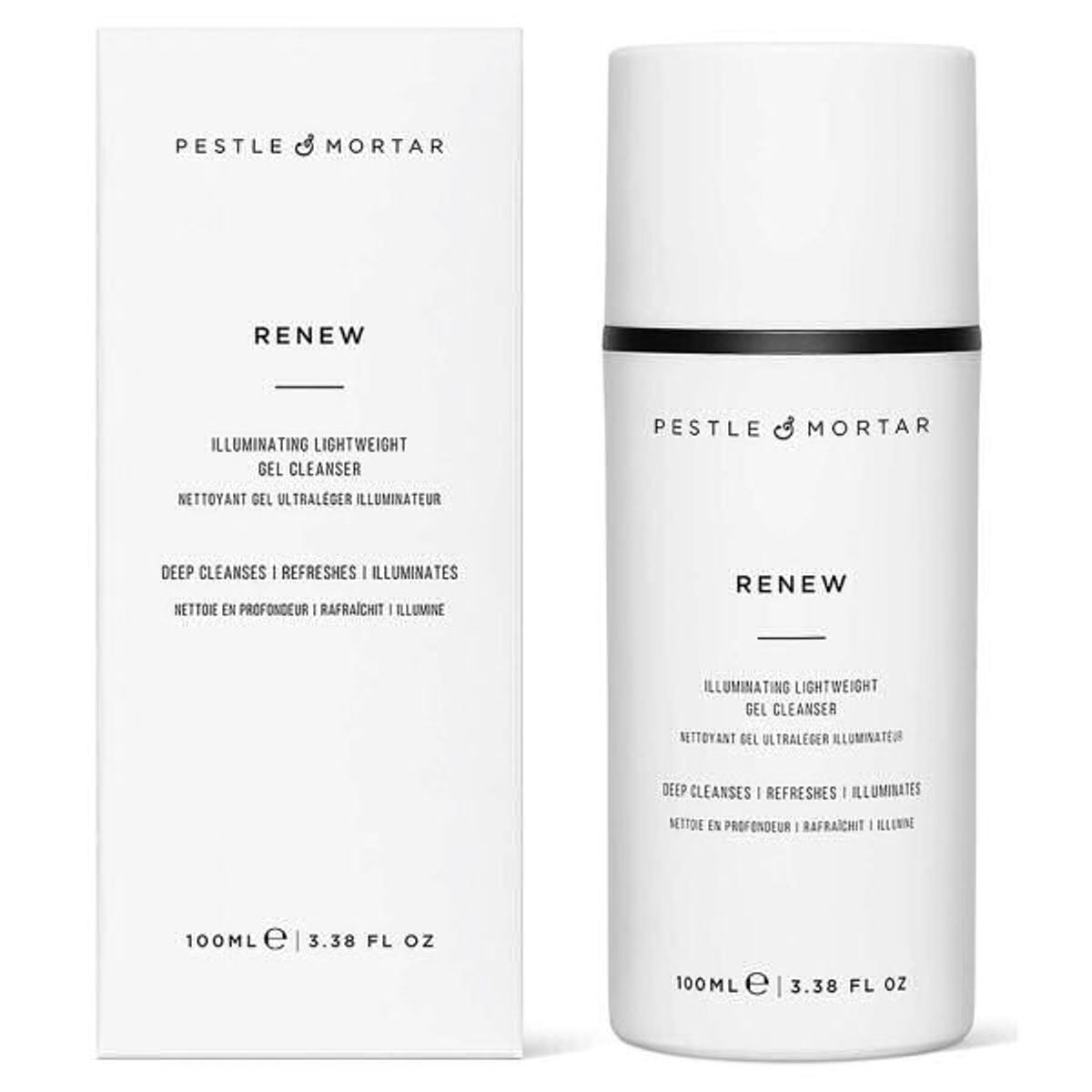 Pestle & mortar renew illuminating light weight gel cleanser 100ml