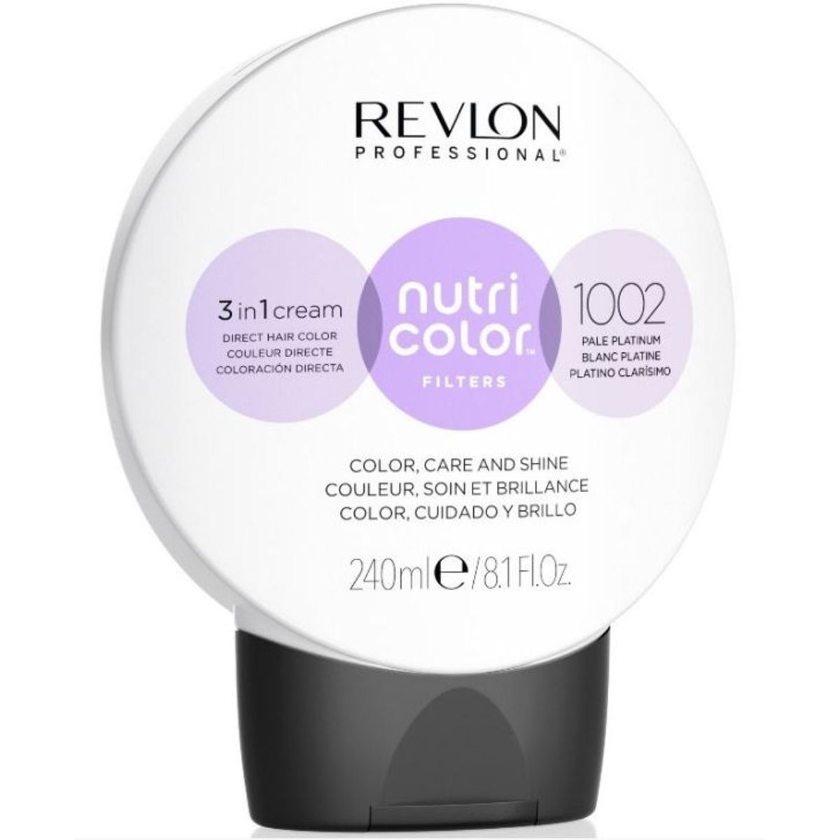 Revlon professional nutri color filters 3in1 cream direct hair color 1002 pale platinum 240ml