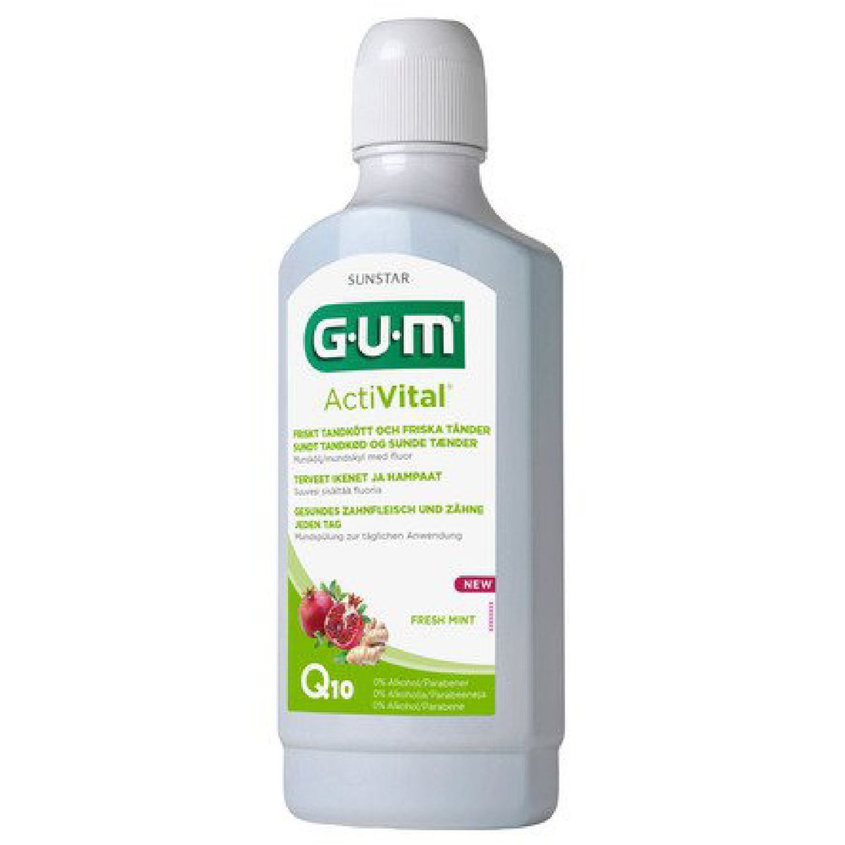 Sunstar gum activital sundt tandkød og sundere tænder q10 fresh mint 500ml