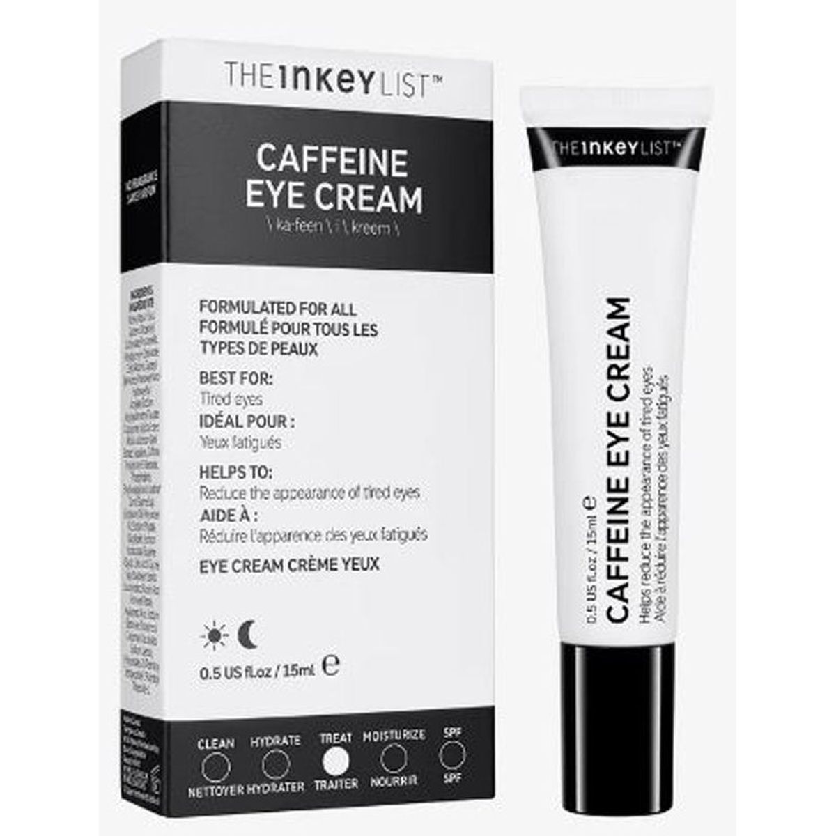 The inkey list caffeine eye cream formulated for all 15ml