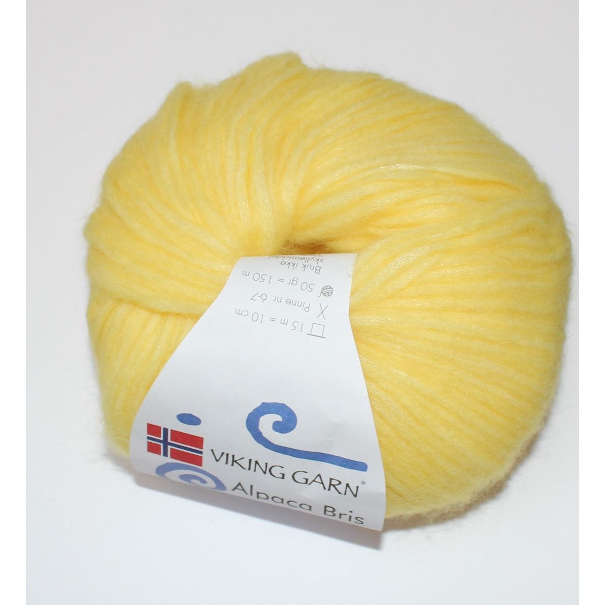 Viking Garn Alpaca Bris - Lysgul farve 340, 50 gram