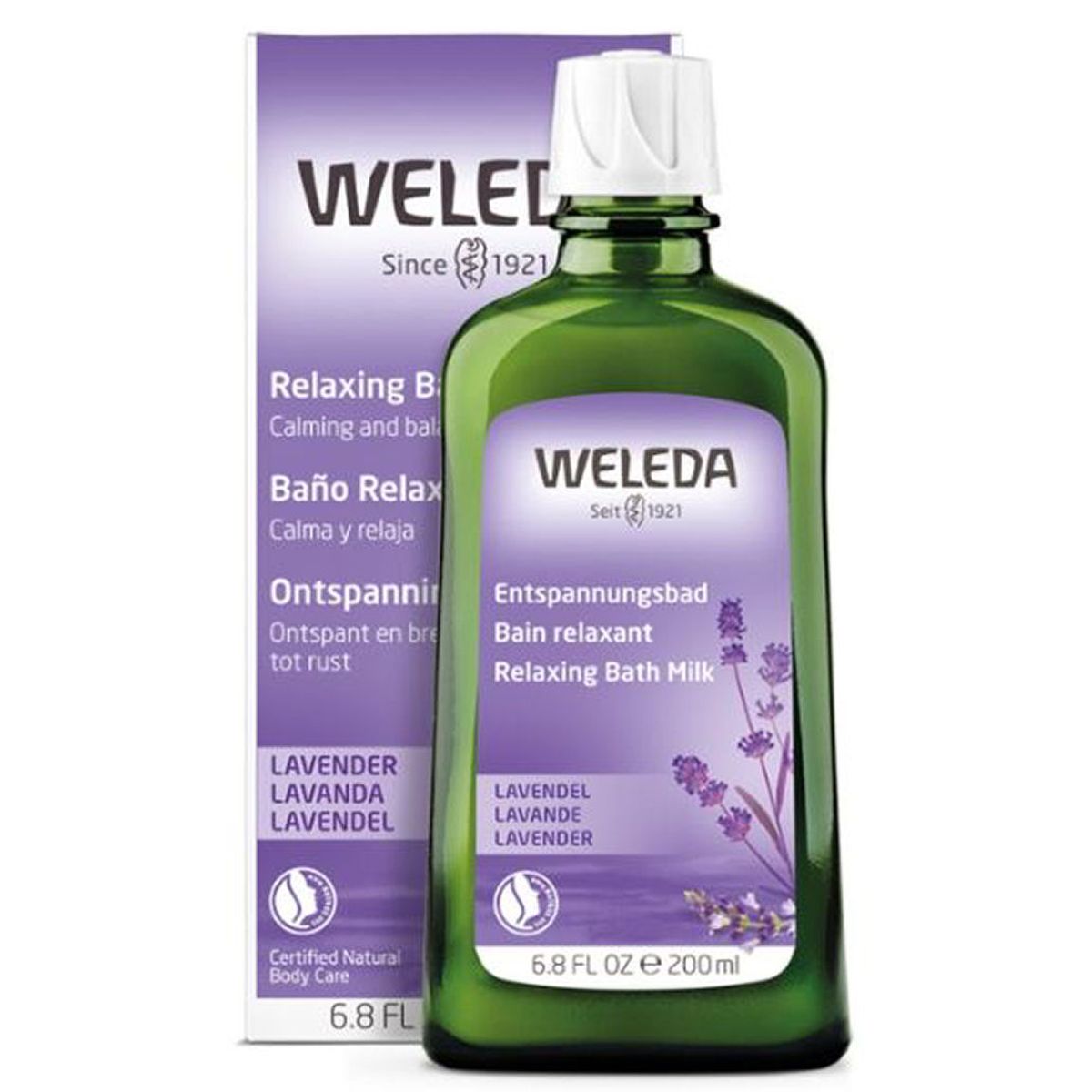 Weleda relaxing bath milk calming and balancing lavendel 200ml