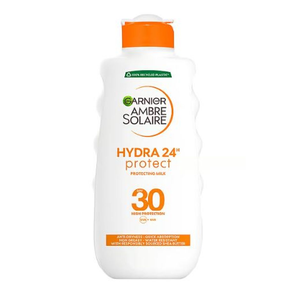 Garnier ambre solaire sun protection milk 24H hydration SPF30 water resistant 200ml