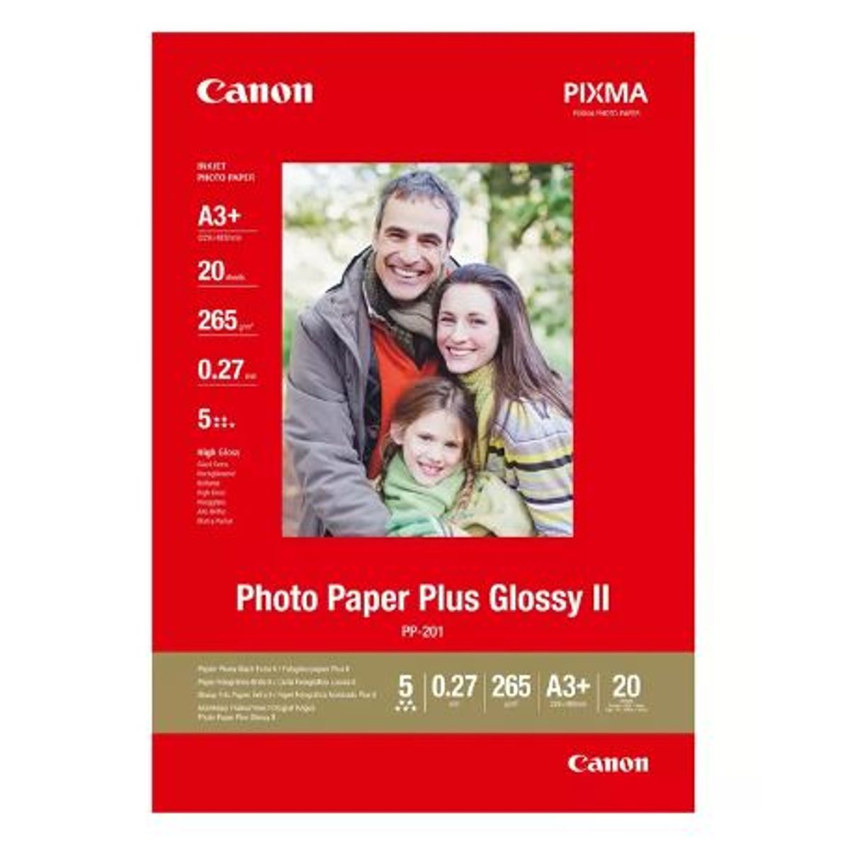 Canon A4 photo paper plus glossy ll pp-201 265g 20stk