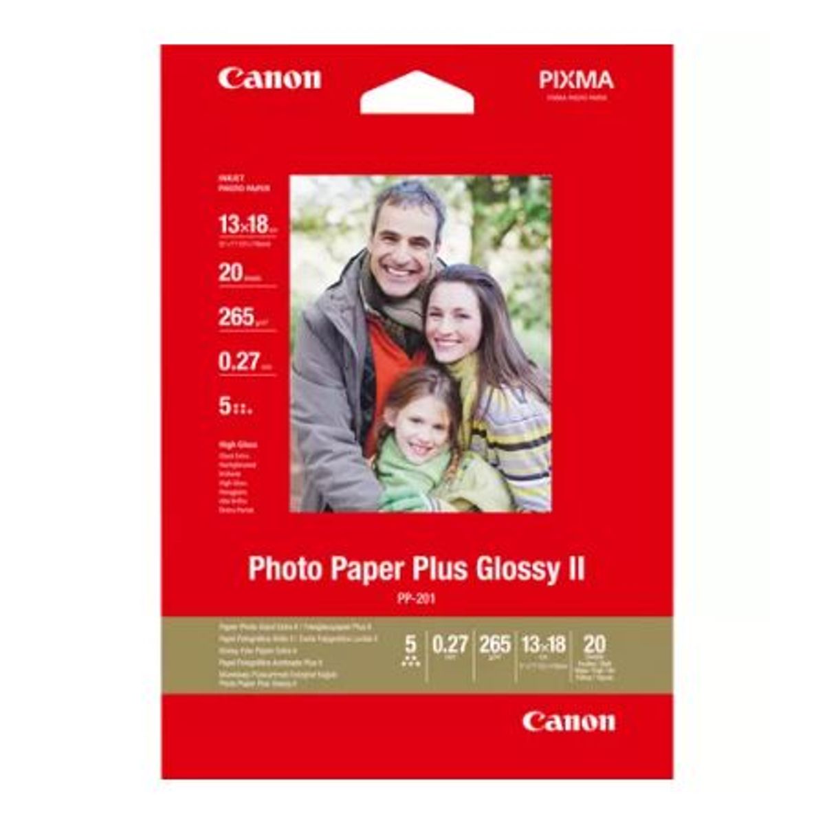 Canon photopaper plus glossy II PP201 13x18 265g 20 stk