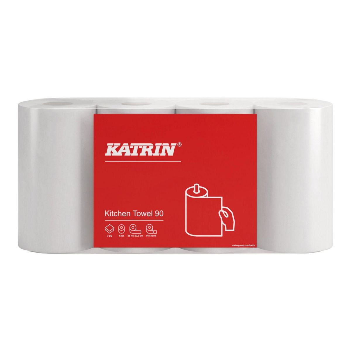 Katrin Basic Kitchen 90, 2-lag køkkenrulle, 32 ruller