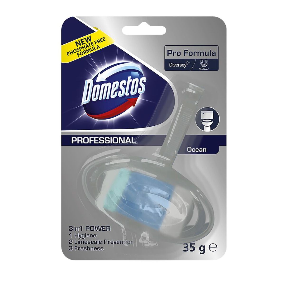 Domestos toiletblok, 3-i-1, ocean