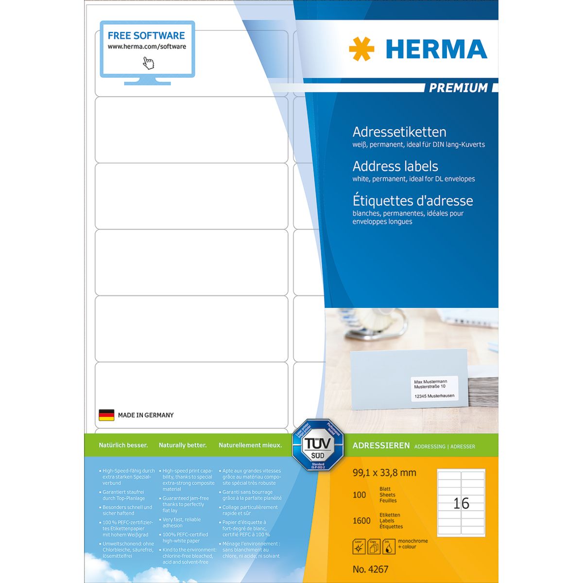 Herma etiket Premium 99,1x33,8 (1600)