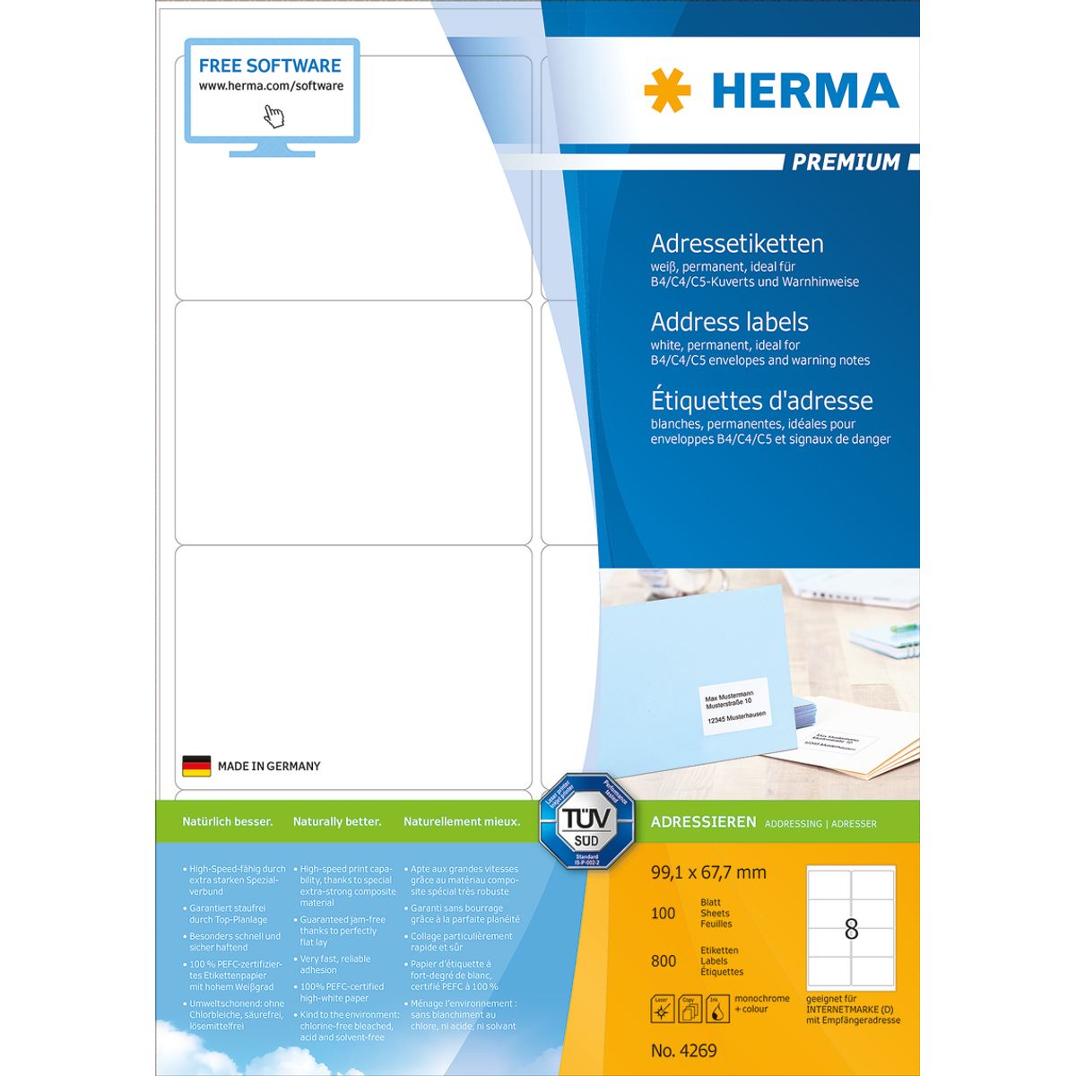 Herma etiket Premium 99,1x67,7 (800)