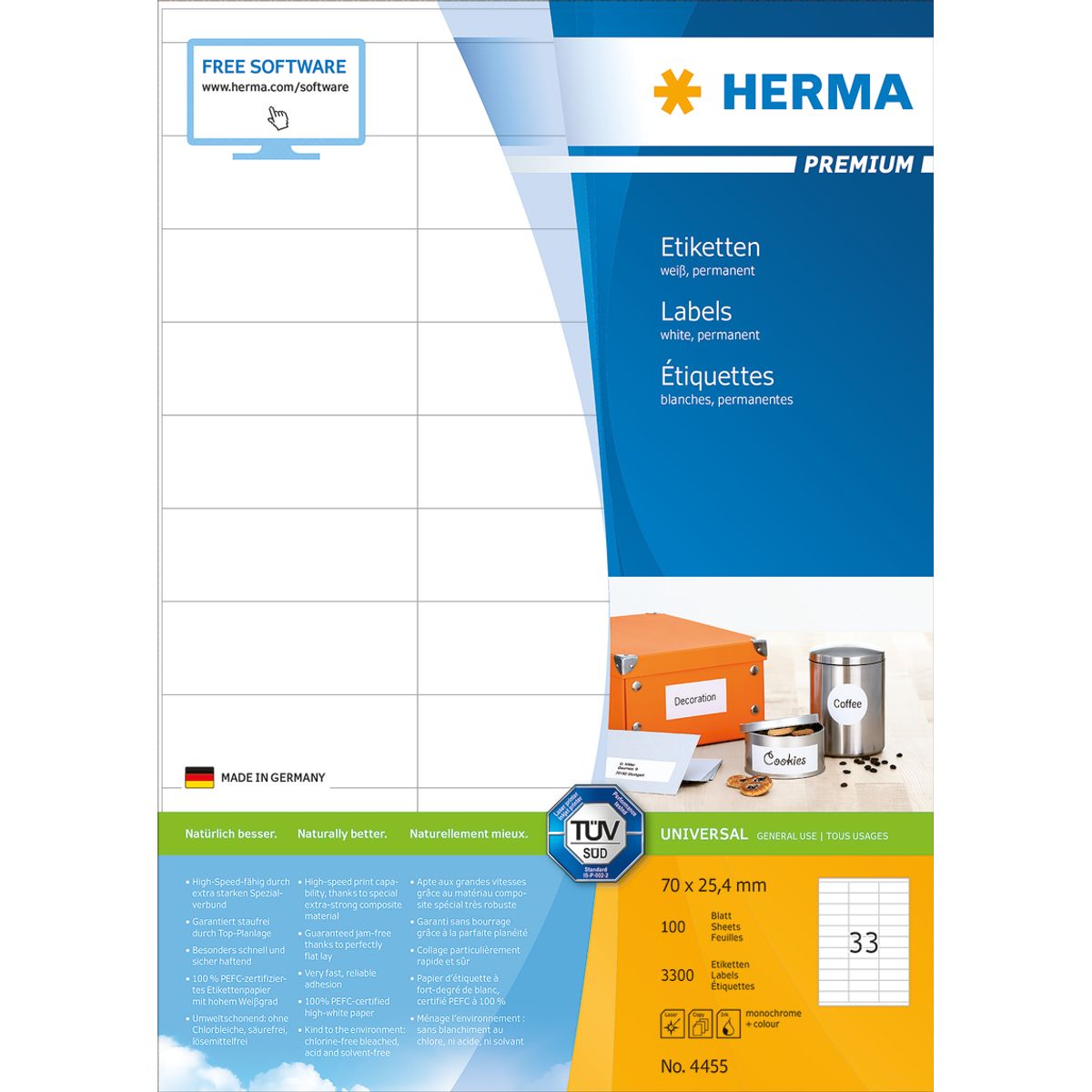 Herma etiket Premium 70x25,4 (3300)