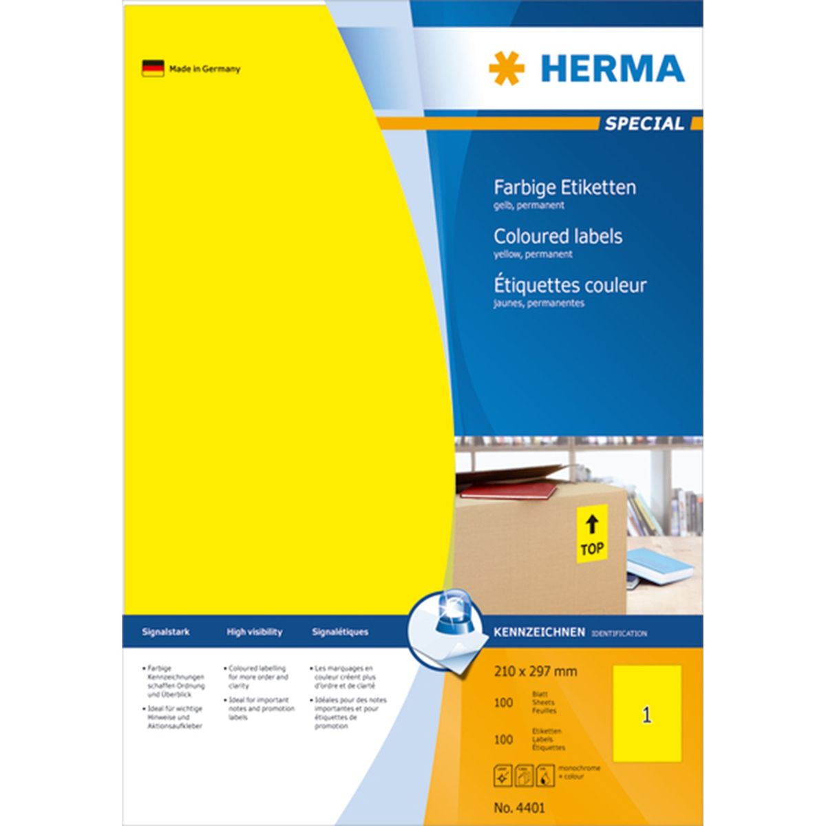 Herma etiket Special 210x297 gul (100)