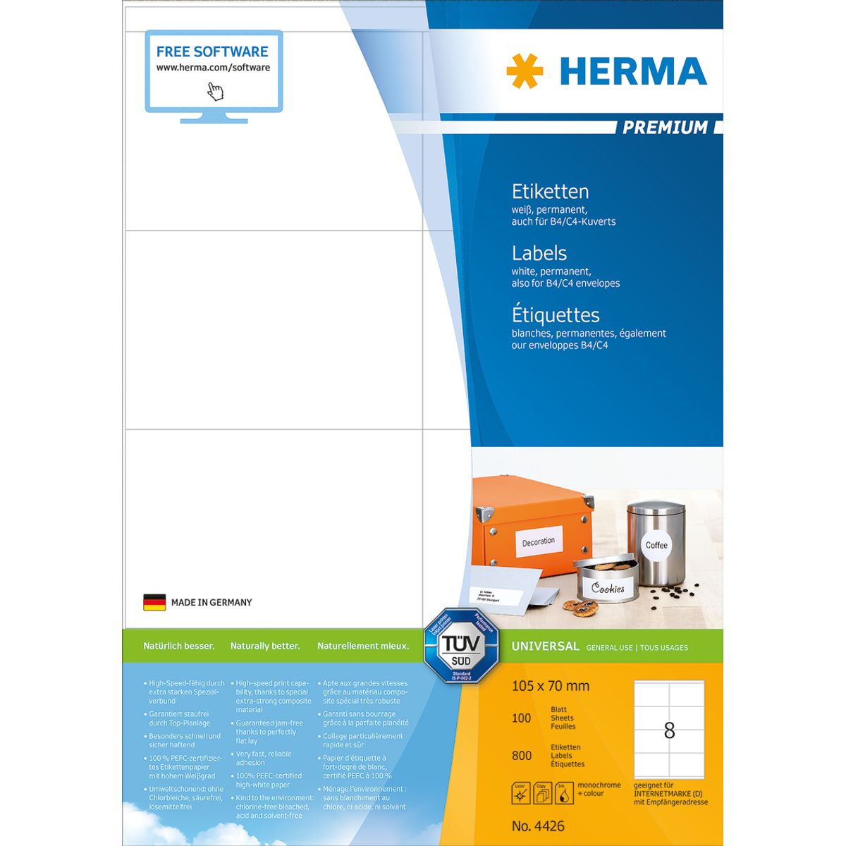 Herma etiket Premium 105x70 (800)