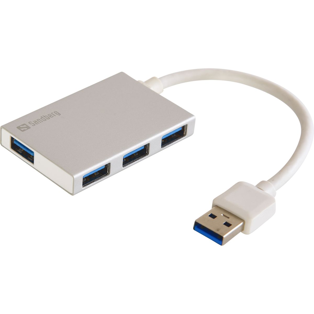 USB 3.0 Pocket Hub 4 Ports, Silver